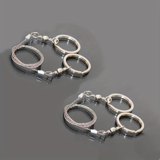 2pcs Stainless Steel Folding Rope Saw for Outdoor Camping