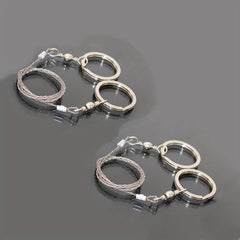 2pcs Stainless Steel Folding Rope Saw for Outdoor Camping