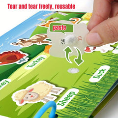 Ocean Themed Quiet Sticker Book for Kids