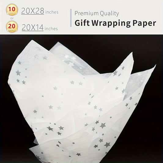 20 Sheets Translucent Wrapping Paper Gift Tissue Craft Paper Bulk
