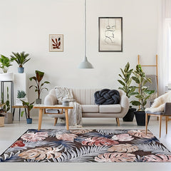 Maple Leaf Pattern Area Rug Soft Carpet for Living Room Bedroom