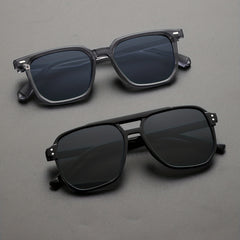 Men's Classic Square Sunglasses with Glasses Case
