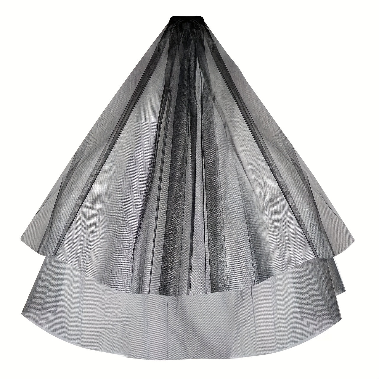 Double Layer Veil for Brides with Comb