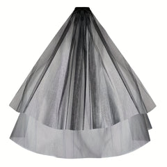Double Layer Veil for Brides with Comb