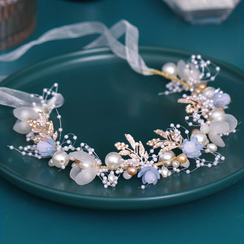 Kids Faux Pearl Flower Headband Children's Accessories