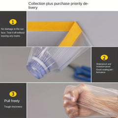 Plastic Drop Cloth with Masking Tape Waterproof Film