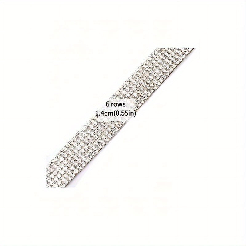 Rhinestone Patch & Waistband Decorative Belt w/ Adhesive Backing