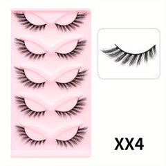 5/10 Pairs Cat Eye False Eyelashes Natural Curling Fluffy Fox Eye Long