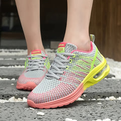 Women's Mesh Air Cushion Sneakers Lightweight Breathable Travel Shoes
