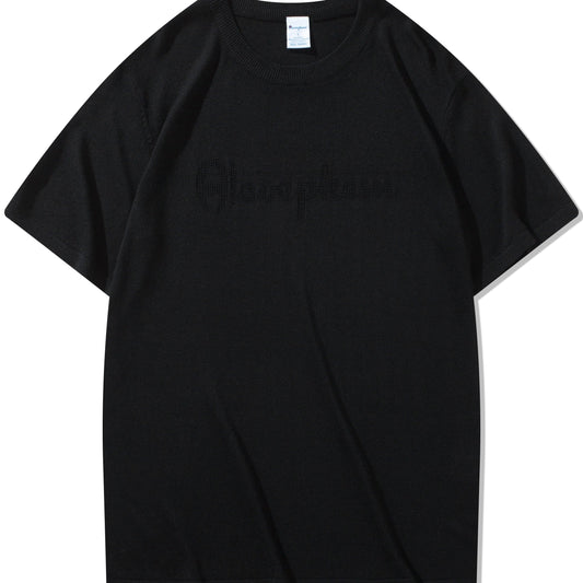 Men's Casual Knitted Crew Neck Short Sleeves Sweaters