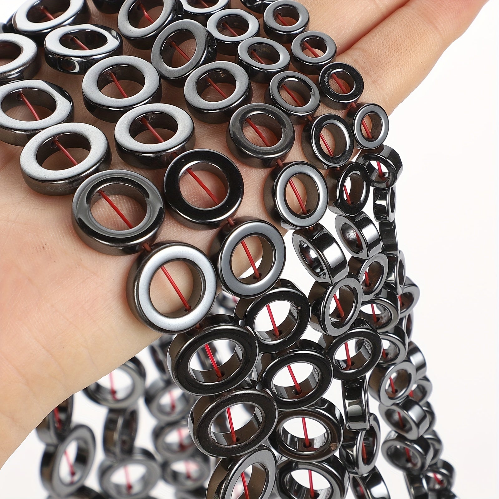 Hematite Round Natural Stone Beads 8-16mm DIY Jewelry Making Bracelet Necklace