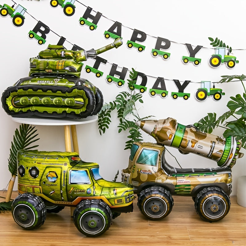 Construction Balloons 4D Assembly Big Truck Excavator Birthday Balloon