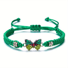 Butterfly Charm Rhinestones Adjustable Bracelet Boho Style