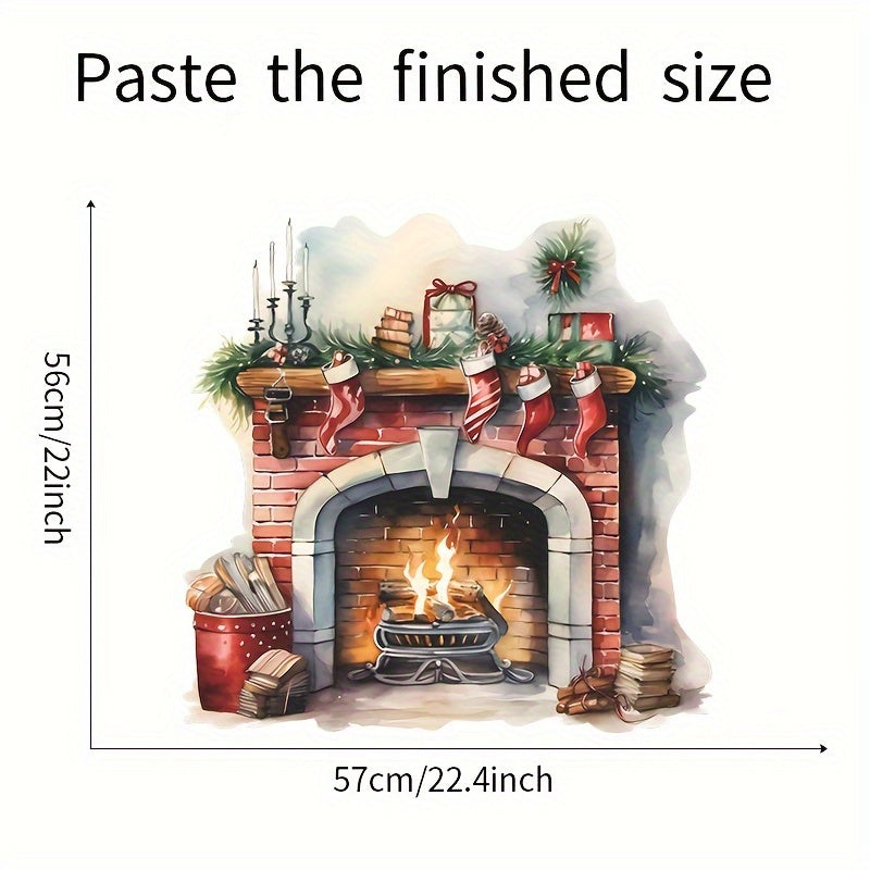 2pcs Christmas Wall Sticker Holiday Graphics Self Adhesive PVC Window Decal