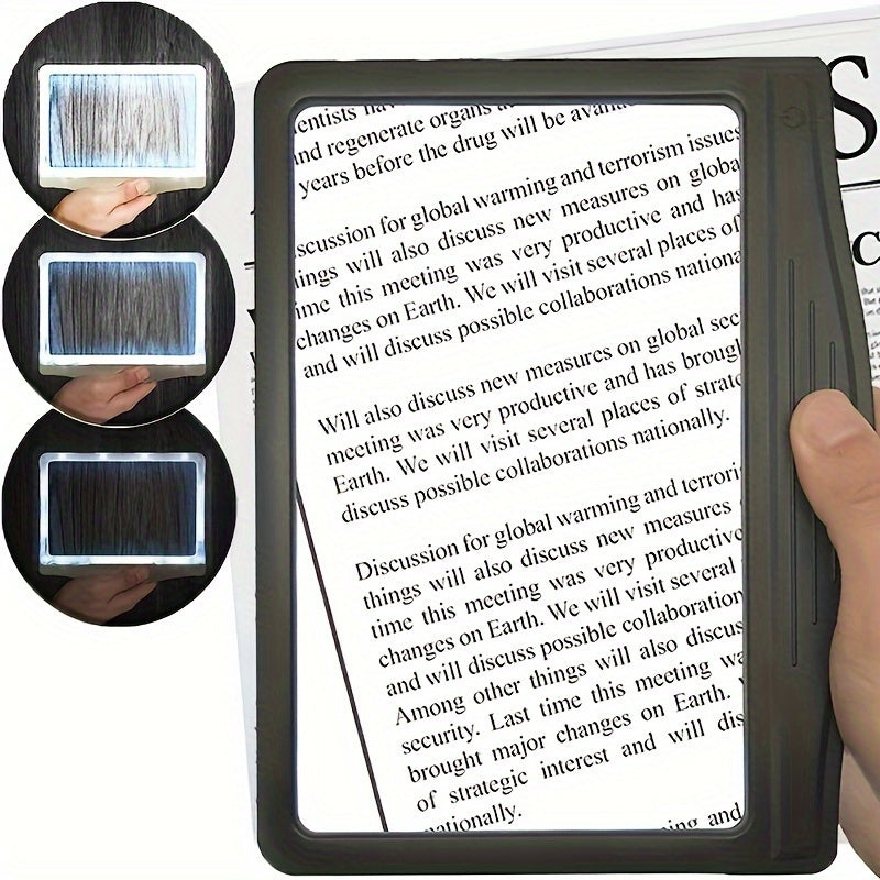 5X Magnifying LED Page Magnifier with 12 Anti-Glare Adjustable LED Lights