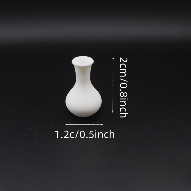 Mini Art Vase for Dollhouses Plastic Flower Arrangement DIY Collectible Display
