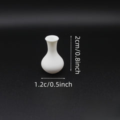 Mini Art Vase for Dollhouses Plastic Flower Arrangement DIY Collectible Display