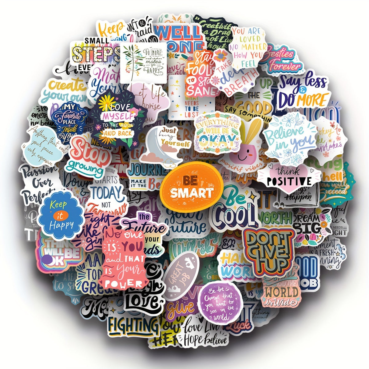 100pcs Motivational Quote Stickers Inspirational Words Stickers For Teachers