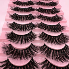 10 Pairs 3D Fluffy Faux Mink Lashes - Natural and Dramatic Look