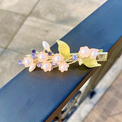 Lily of the Valley Hairpin Spring Clip Leaf Flower Headwear