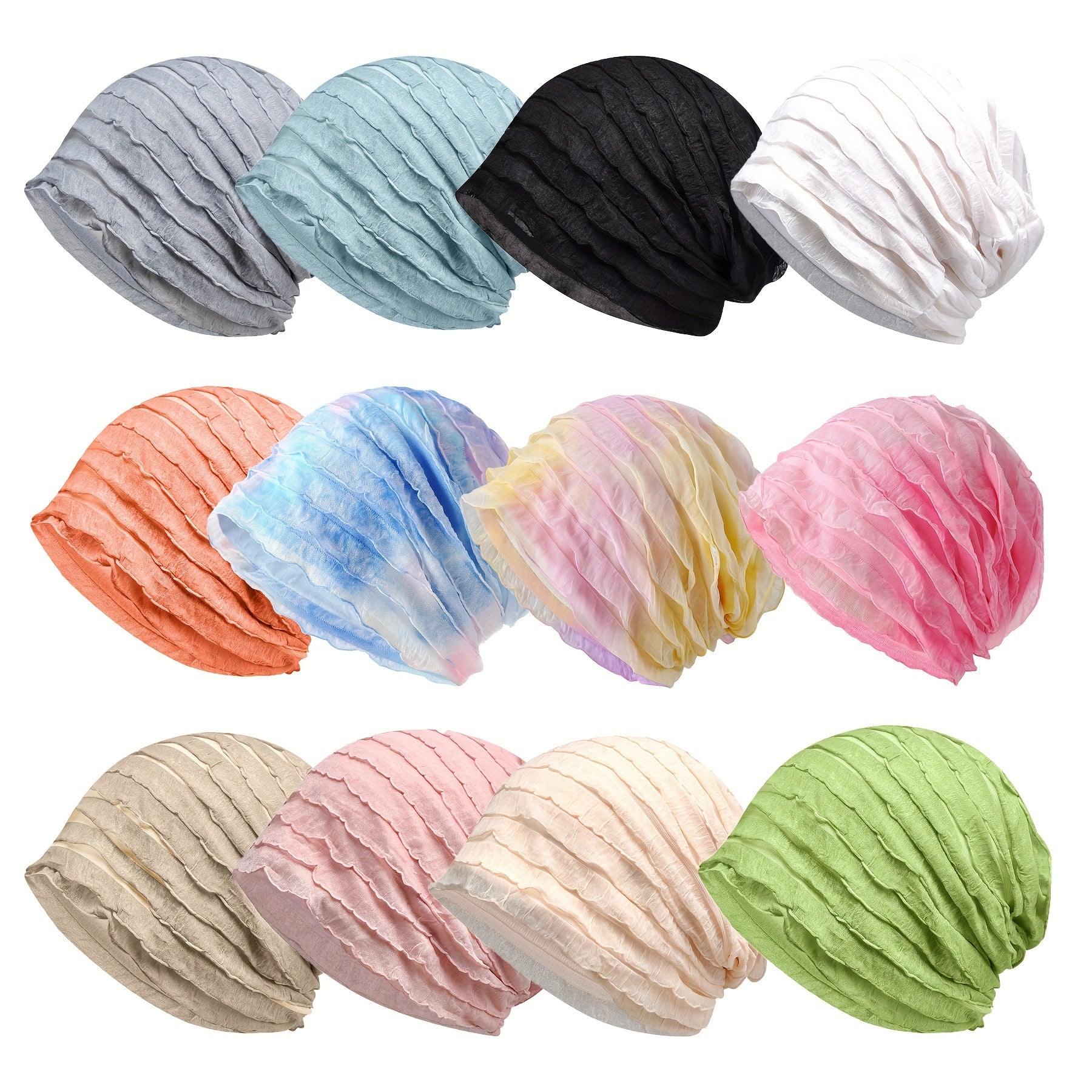 Breathable Beanie Cap Lightweight Slouchy Hat Elastic Skull Cap Chemo Hats
