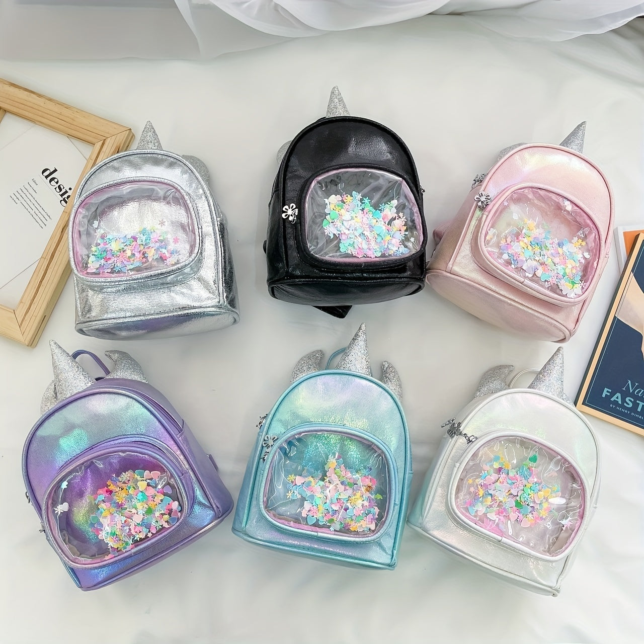 Unicorn Sequin Kindergarten Backpack Large Capacity School Bag