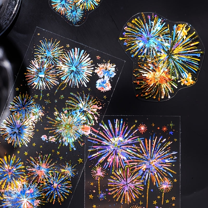 Vibrant Fireworks Instant Series Stickers for Crafts and Art