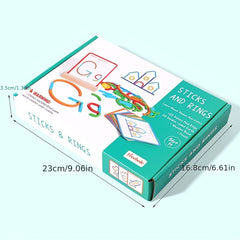 Wooden Sticks and Rings Educational Toy for Kids