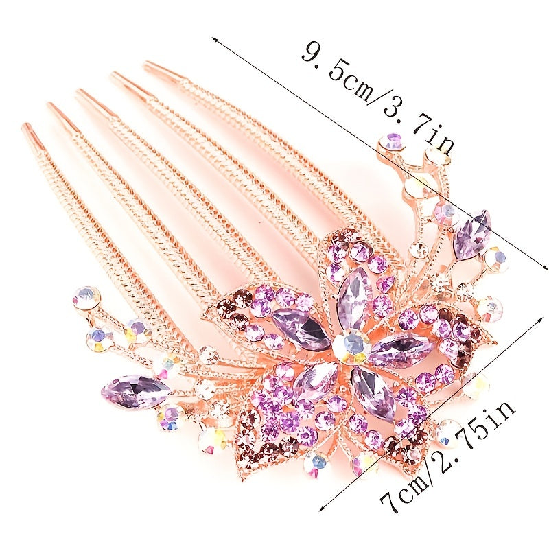 Sparkling Rhinestone Side Comb Hair Ornament