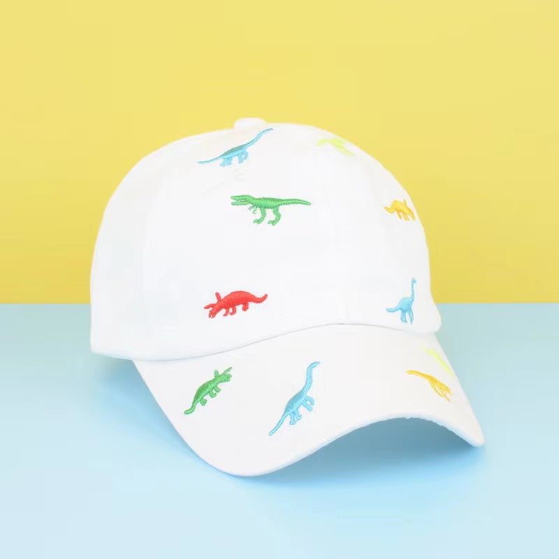 Kids Dino Embroidery Baseball Cap Boys Girls