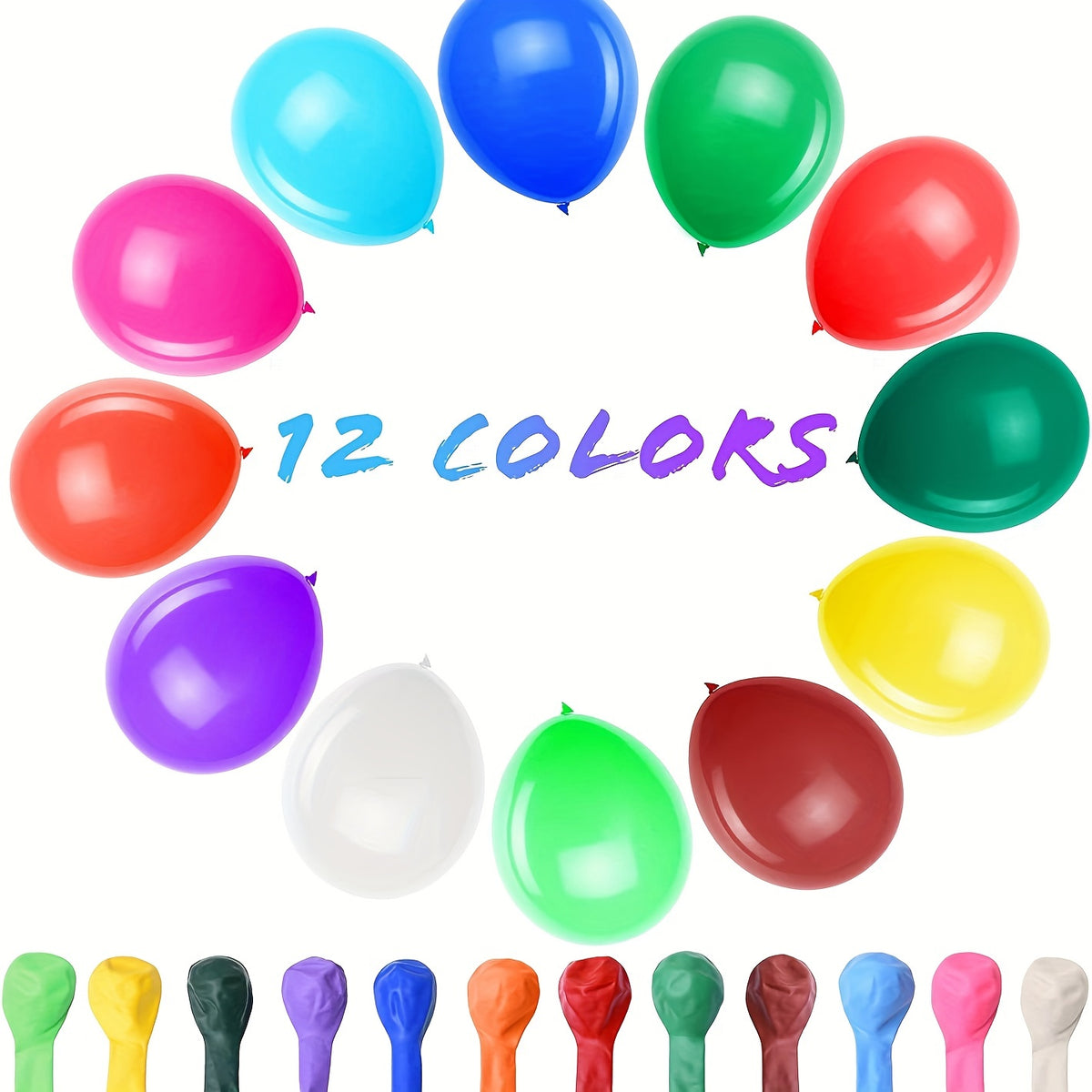120 Colorful Balloons Set for Celebration Events