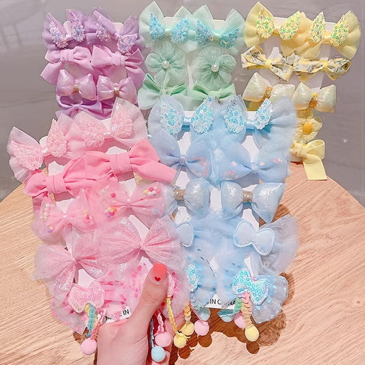 10pcs Princess Flower Hair Clips for Little Princess
