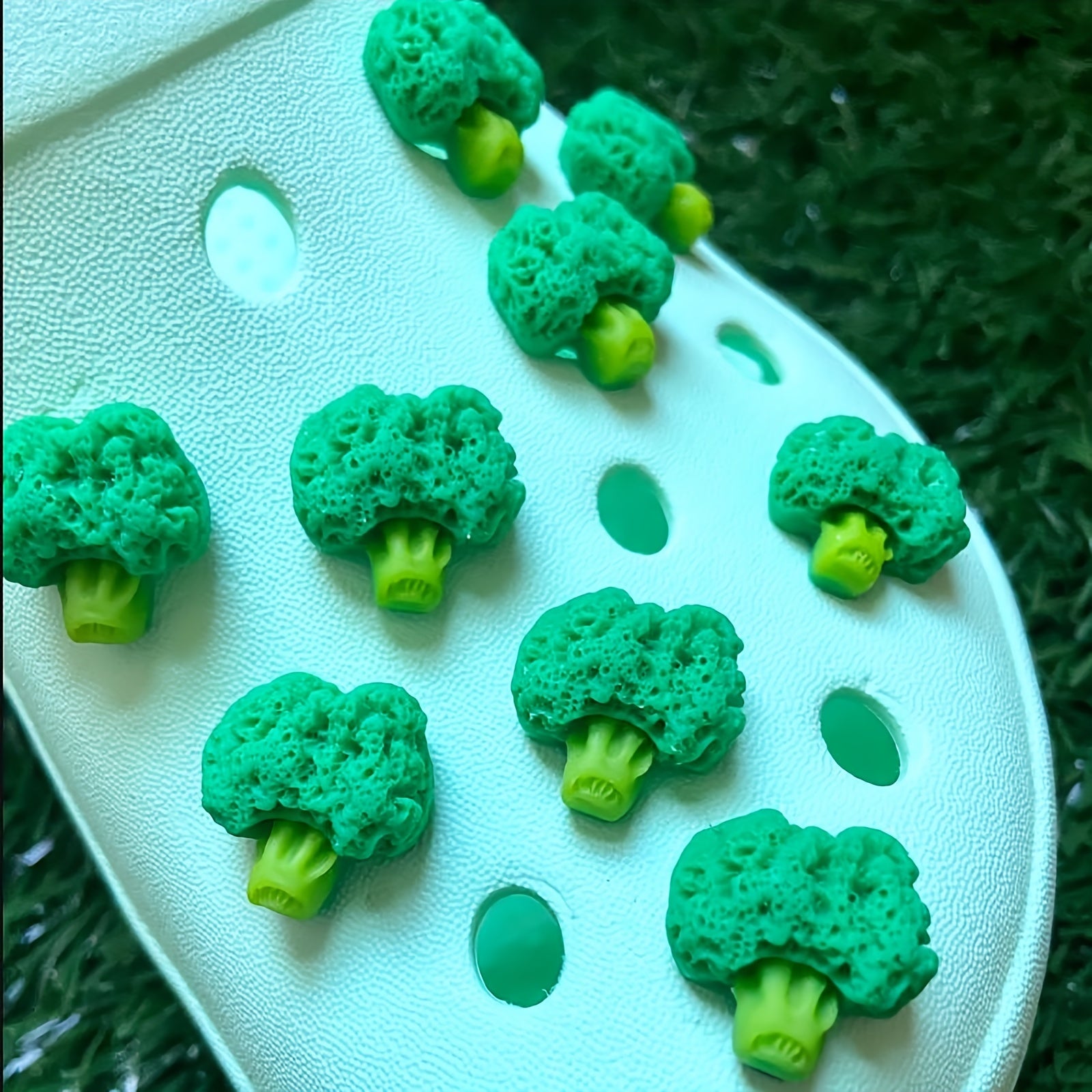9pcs 3D Broccoli Shoe Charms Cute Crocs Accessories Decoration Boys Girls