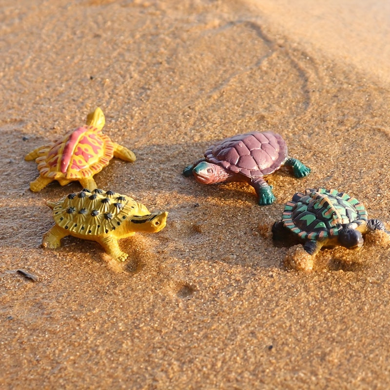 Realistic Sea Turtle Figurines Plastic Ocean Animal Set Kids Educational Toy