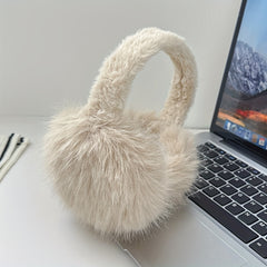 Plush Ear Warmer Soft Stretchable Foldable Ear Muffs Winter Warm Ear Cover
