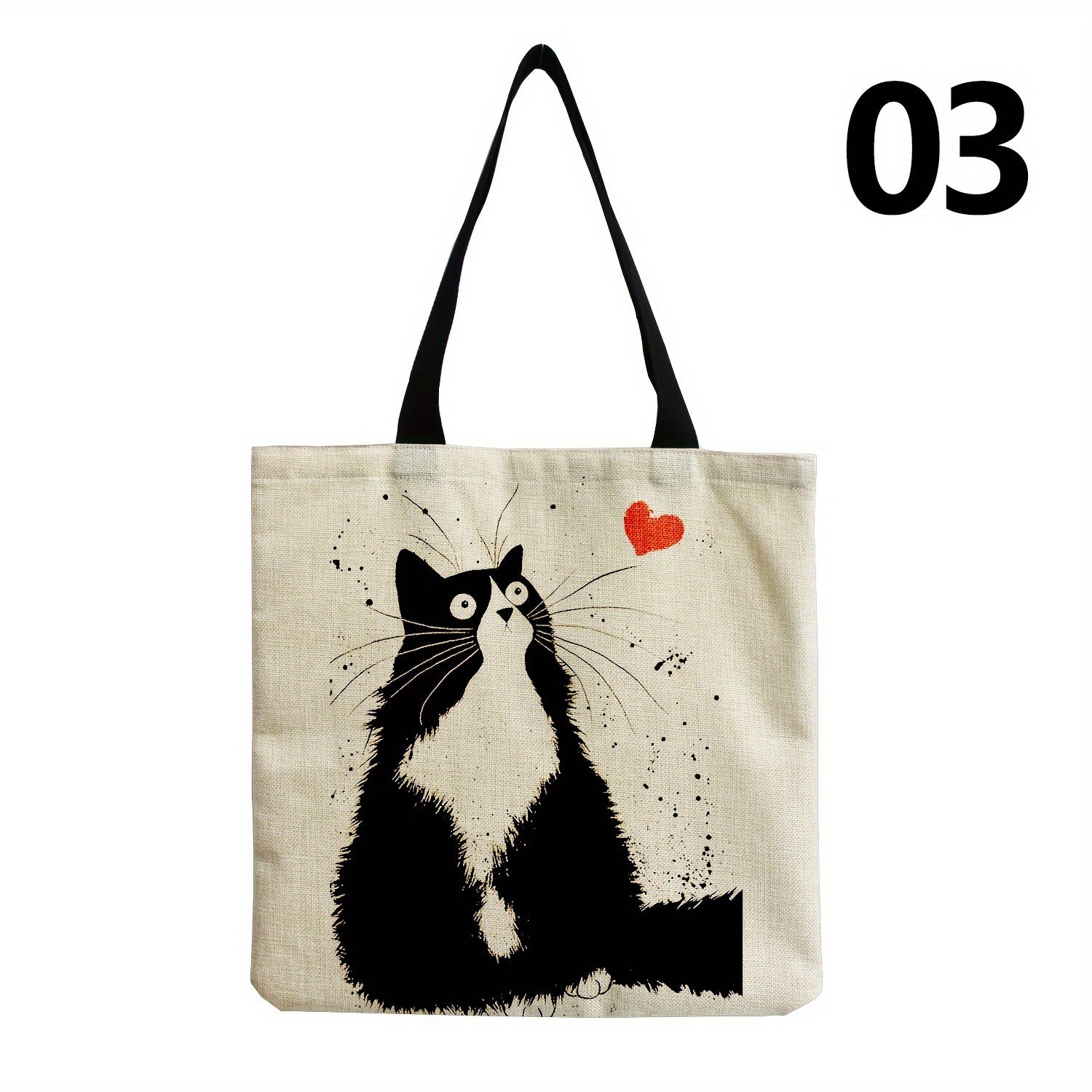 Cat Pattern Tote Bag - Travel and Work Essential