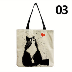 Cat Pattern Tote Bag - Travel and Work Essential