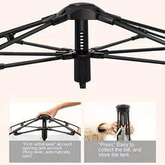 Portable 4-Sided Folding Tent Auto Rainproof Sunscreen