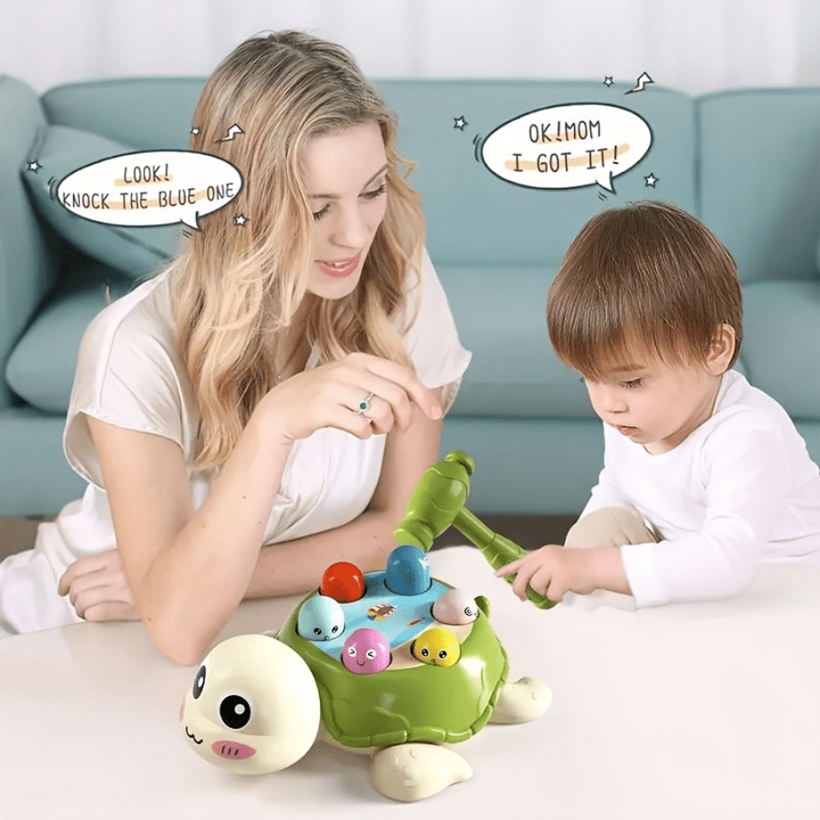 Interactive Turtle Hammer Toy Shape Sorting Game 0-3 Years