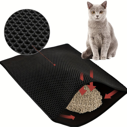 Waterproof Cat Litter Mat Traps Litter Non Slip Surface Easy to Clean