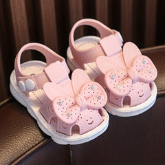 Bunny Bow Kids Sandals Comfortable Secure Buckle Closure