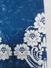 Floral & Denim Print Leggings Casual Leggings For Spring & Summer