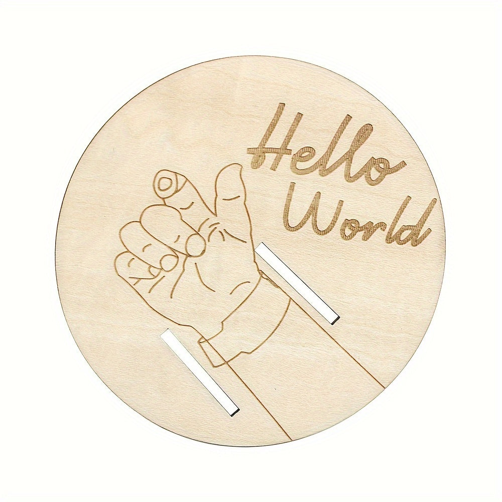 Wooden Laser Engraved Birth Bracelet Holder Keepsake Gift
