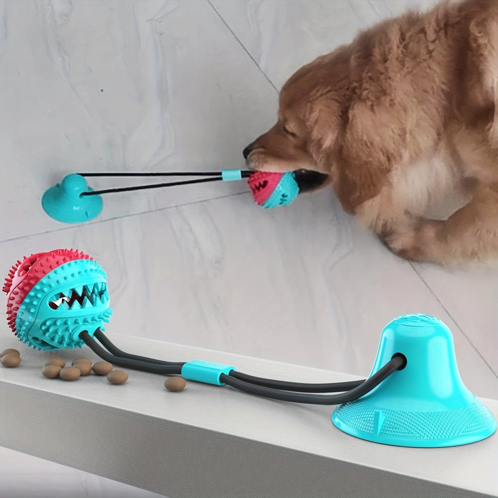 Dog Rope Ball Toys Teeth Grinding Food Leakage Device Suction Cups Dog Toys
