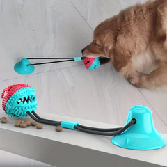 Dog Rope Ball Toys Teeth Grinding Food Leakage Device Suction Cups Dog Toys