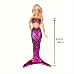Doll Mermaid Swimsuit Bathing Suit Random Colorful Bikini Swimwear Beach Clothes