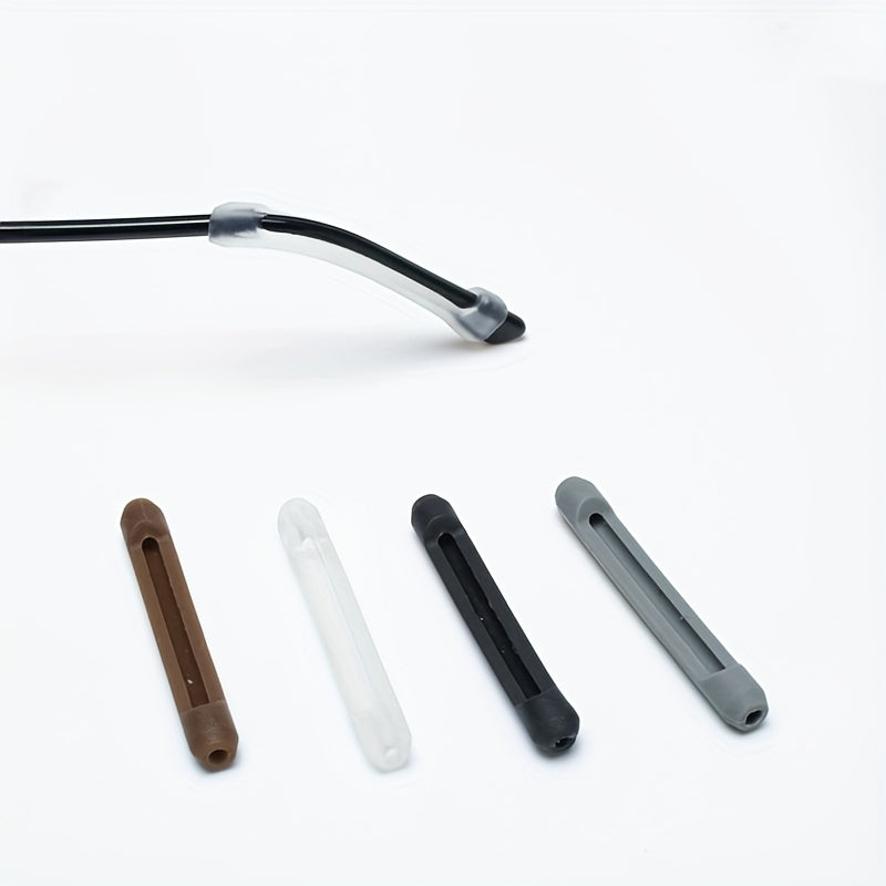 5 Pairs Soft Silicone Eyeglass Leg Tip Sleeve Fixator Anti Slip Elastic