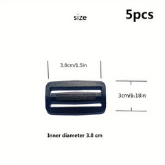 5pcs Tri Glide Slide Buckles Plastic Fastener For Backpack Bag Belt