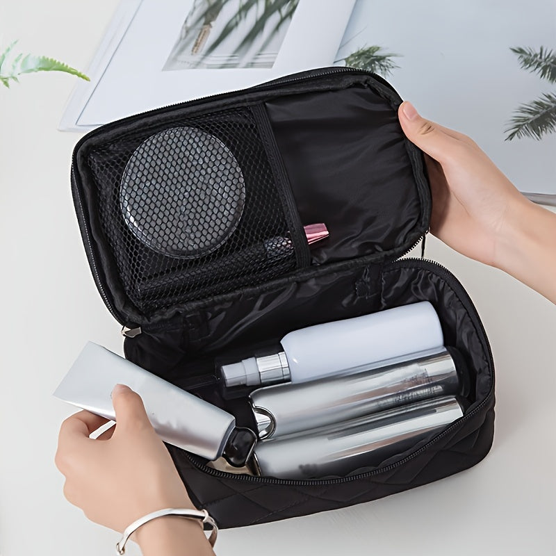 Waterproof Makeup Bag Double Layer Travel Organizer for Women