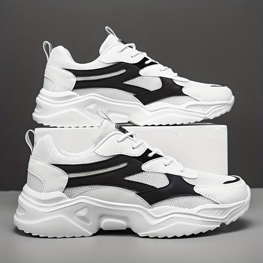 Men's Block Chunky Sneakers For Jogging Gym